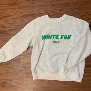 White Fox Oversized Crewneck